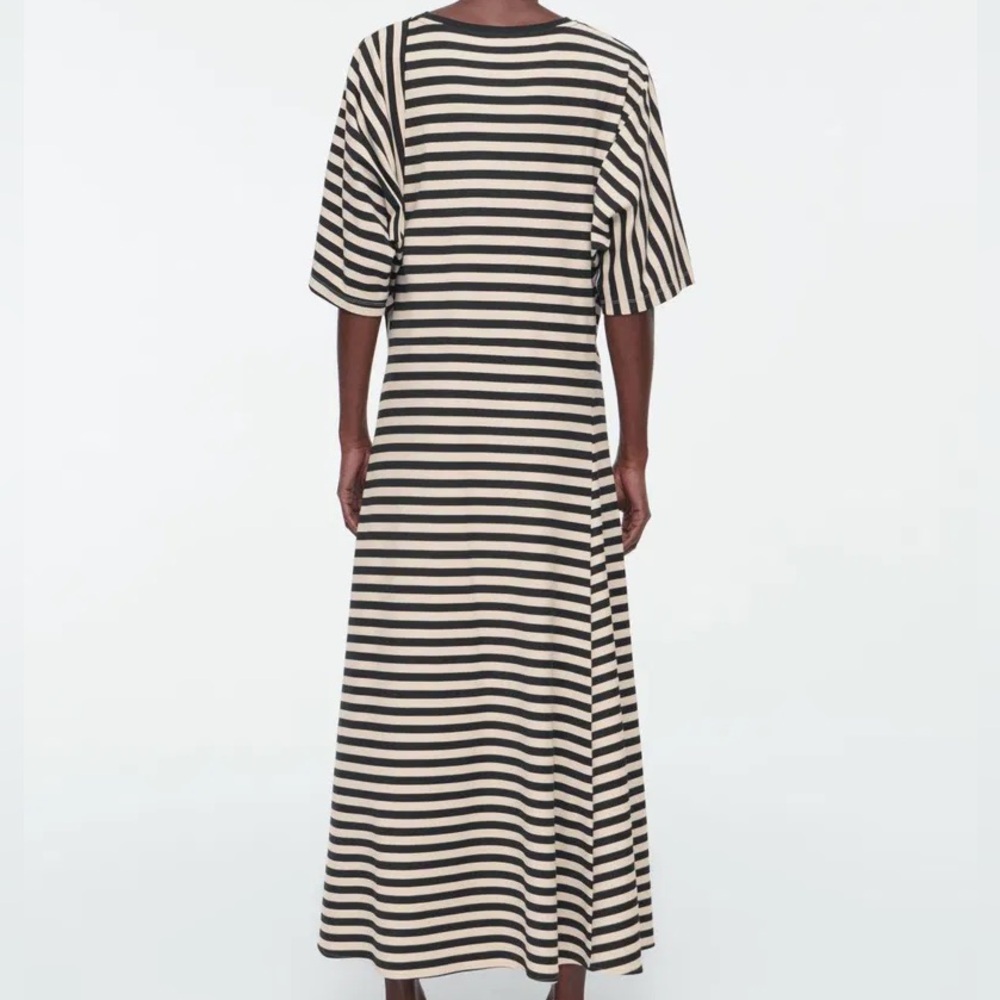 COS Striped 100% Cotton Midi Dress - Picture 2 of 6